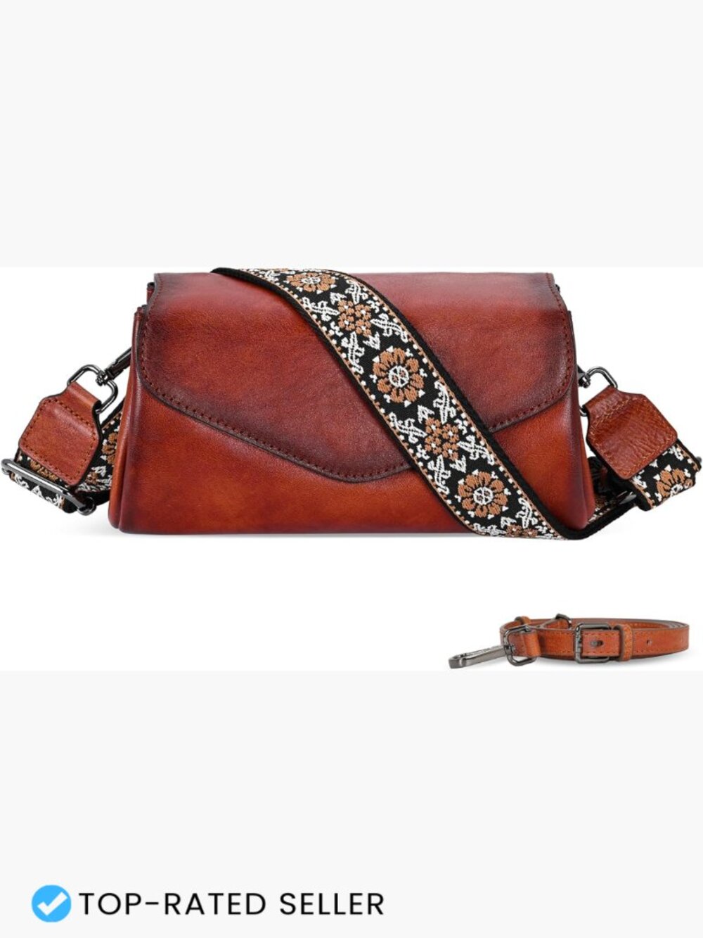 Genuine Leather Crossbody Satchel Purse Vintage Retro Shoulder Bag Magnetic